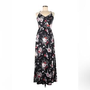 ININ black floral maxi dress, size small